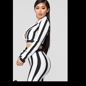 Black and White Pant Set